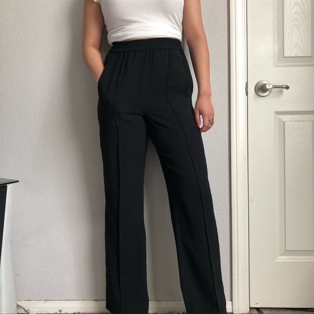 All Saints Black High-Waisted Trousers
